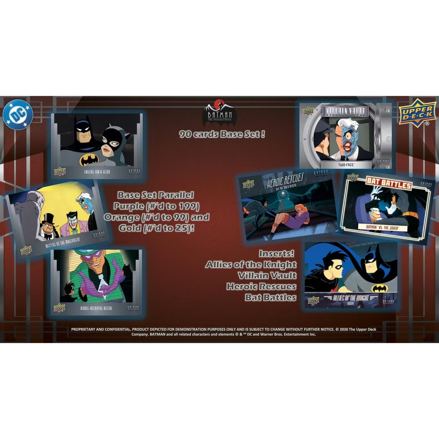 2026 Upper Deck DC Comic Batman：The Animated Series Trading Cards Hobby Box
