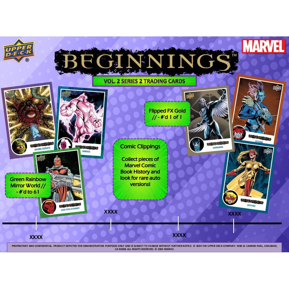 2024 Upper Deck Marvel Beginnings Vol.2 Series 2 Trading Card Hobby Box