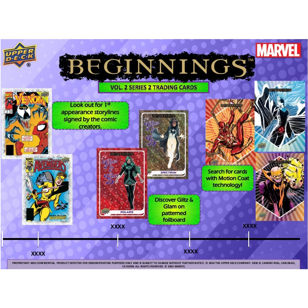 2024 Upper Deck Marvel Beginnings Vol.2 Series 2 Trading Card Hobby Box