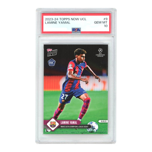 Lamine Yamal 2023-24 Topps Now UCL Rookie RC #9 PSA 10