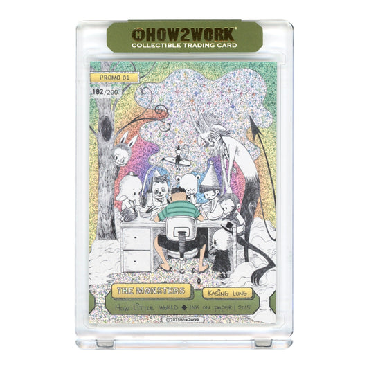 Labubu 2023 How2work The Monster Series 2 Promo 01 182/200 Rainbow Foil #84