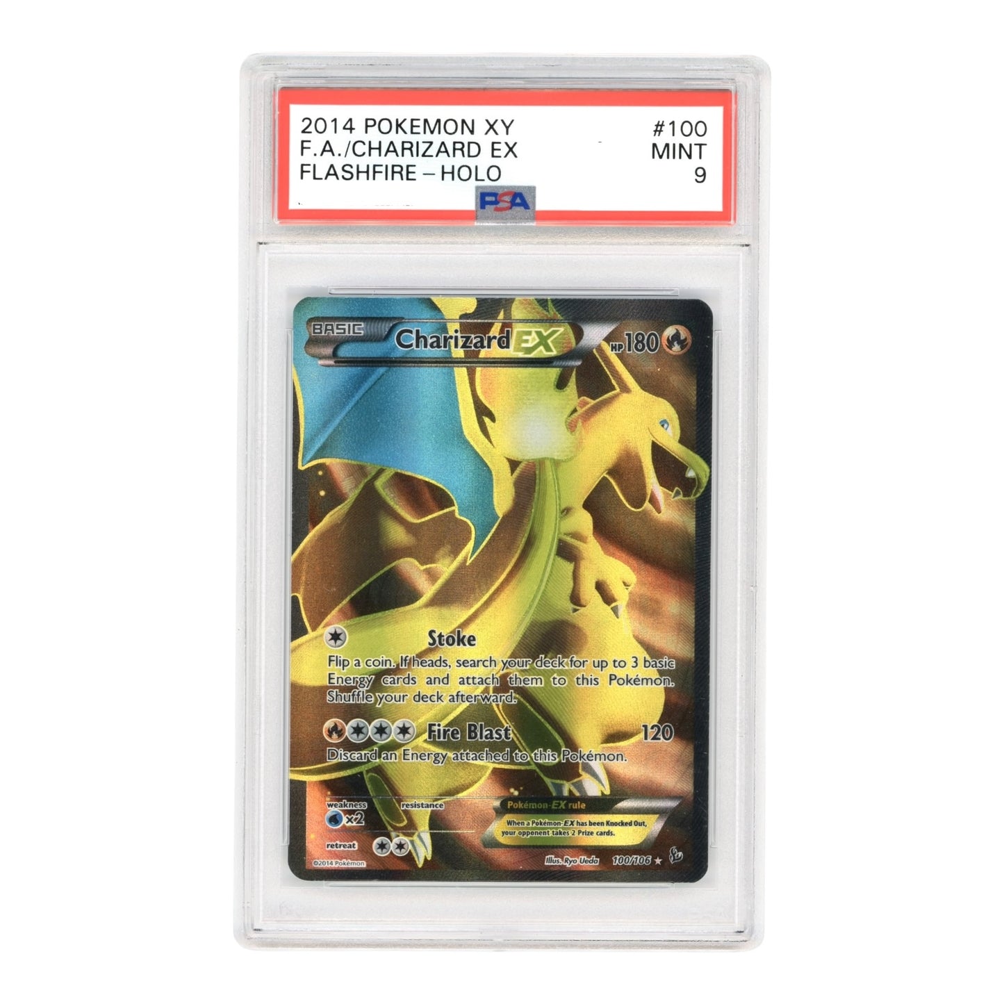 Charizard EX 2014 Pokemon Japanese XY Flashfire Holo #100 PSA 9