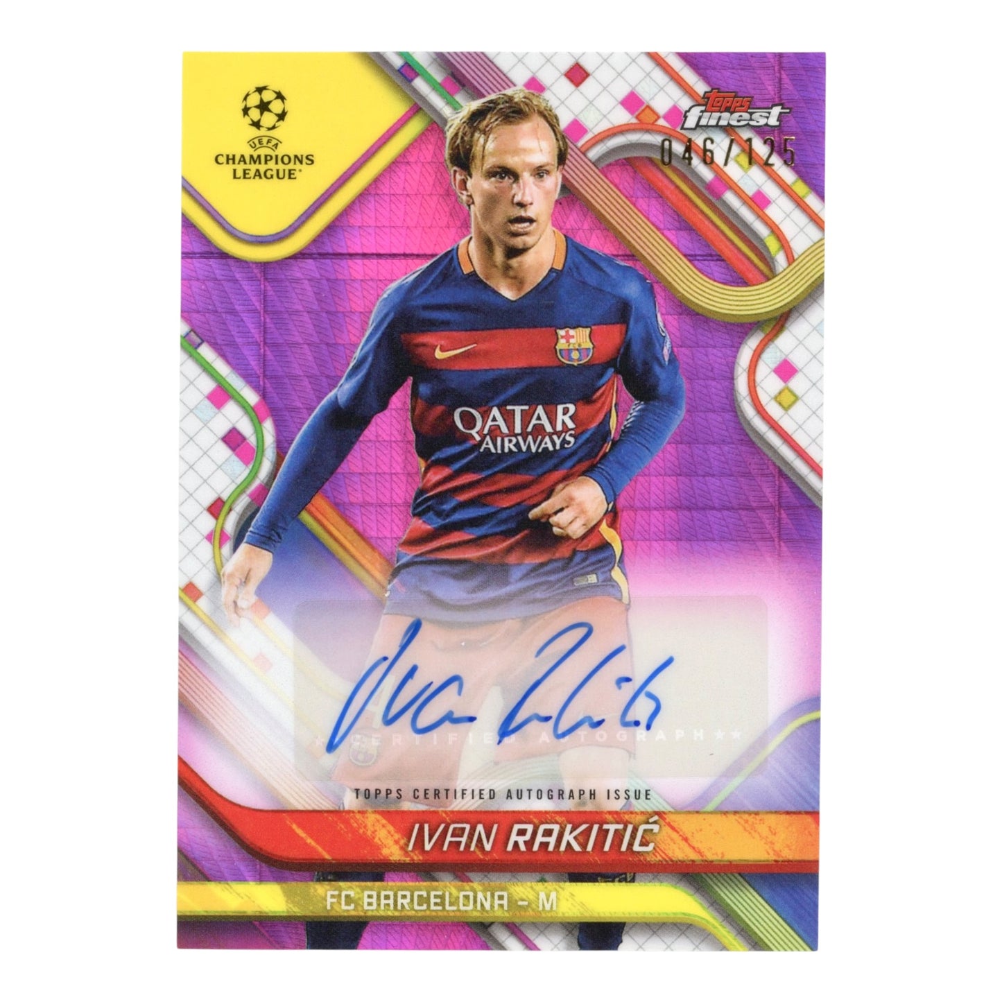 Ivan Rakitic 2025 Topps Finest UCL Auto 046/125 #BA-IR