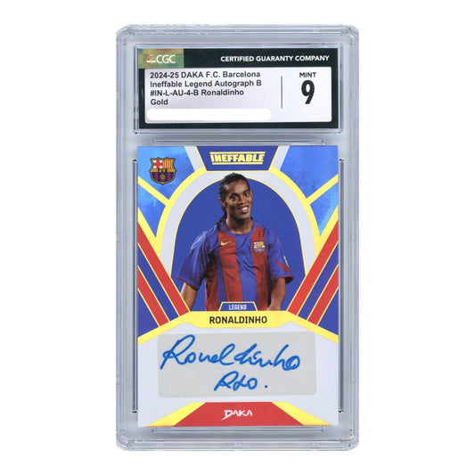 Ronaldinho 2024-25 Daka FC Barcelona Ineffable Auto B 04/15 #IN-L-AU-4-B CGC 9