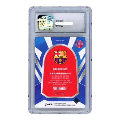 Ronaldinho 2024-25 Daka FC Barcelona Ineffable Auto B 04/15 #IN-L-AU-4-B CGC 9
