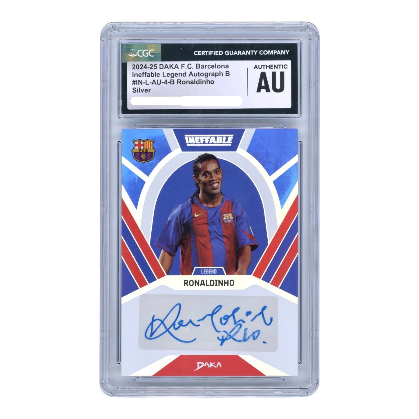 Ronaldinho 2024-25 Daka FC Barcelona Ineffable Auto B 30/30 #IN-L-AU-4-B CGC Auto Authentic