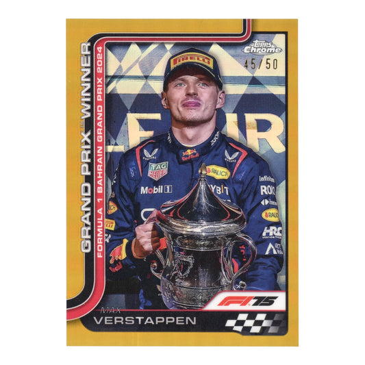 Max Verstappen 2025 Topps Chrome Formula 1 F1 75th Anniversary Gold 45/50 #93