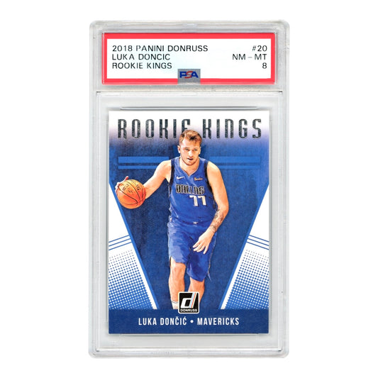 Luka Doncic 2018-19 Donruss Rookie Kings Rookie RC #20 PSA 8