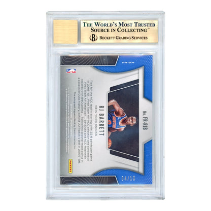 RJ Barrett 2019-20 Prizm Fast Break Auto Gold 04/10 Rookie RC BGS 9.5 Auto 10