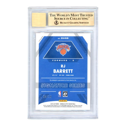 RJ Barrett 2019-20 Donruss Optic Signature Series Gold Auto 04/10 Rookie RC BGS 9.5 Auto 10