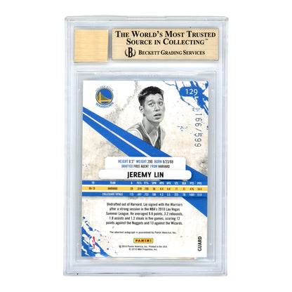 Jeremy Lin 2010-11 Rookies & Stars Longevity Signatures Auto 166/599 Rookie RC #129 BGS 9.5 Auto 10