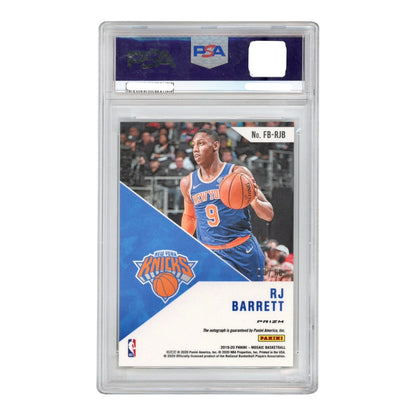 RJ Barrett 2019-20 Mosaic Fast Break Auto Gold 08/10 #FBRJB PSA 9