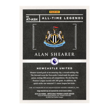 Alan Shearer 2019-20 Impeccable All Time Legends Auto 07/99 #AT-ASH