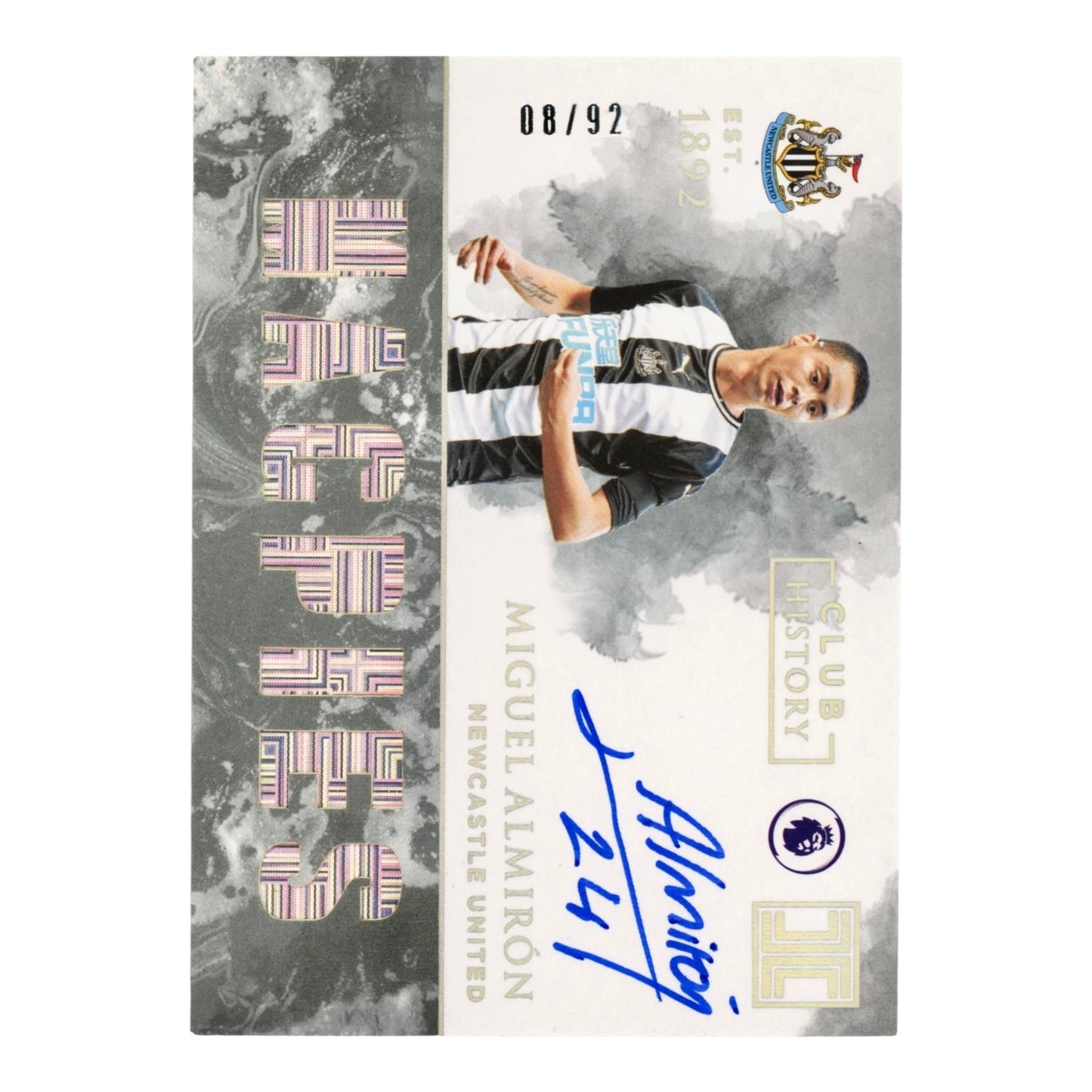 Miguel Almiron 2019-20 Impeccable Club History Auto 08/92 #CH-MAL