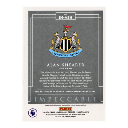 Alan Shearer 2019-20 Impeccable Immortal Ink Auto 40/99 #IM-ASH