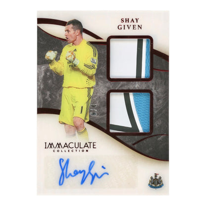 Shay Given 2020 Immaculate Soccer EPL English Premier League Dual Patch Auto 6/8 #DU-SGI