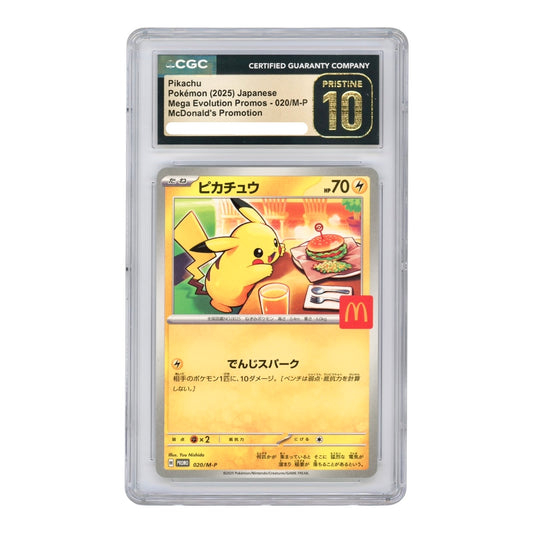 Pikachu 2025 Pokemon Japanese Mcdonald Promo #020 CGC Pristine 10
