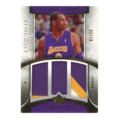 Kobe Bryant 2006 Upper Deck Exquisite Collection Triple Patch 03/10 #E3P-KB