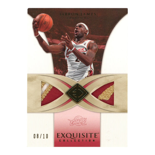 Lebron James 2006-2007 Upper Deck Exquisite Collection Dual Patch 08/10 #7-J