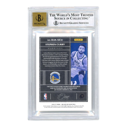 Stephen Curry 2020-21 One & One Dual Jersey Auto 14/25 #7 BGS 9 Auto 10