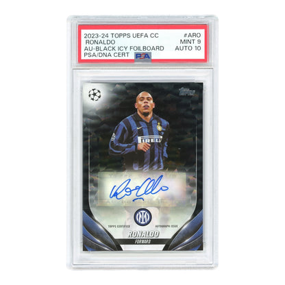 Ronaldo 2023-24 Topps UEFA Club Cup Auto 02/10 #ARO PSA 9 Auto 10