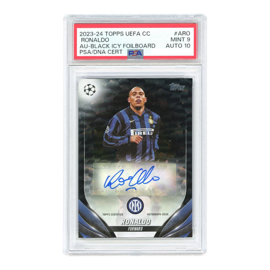 Ronaldo 2023-24 Topps UEFA Club Cup Auto 02/10 #ARO PSA 9 Auto 10
