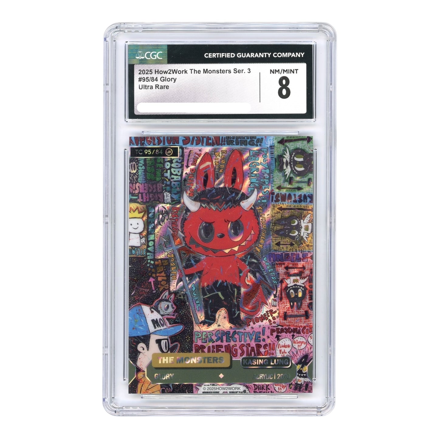 Labubu 2025 How2work The Monster Series 3 #95 CGC 8