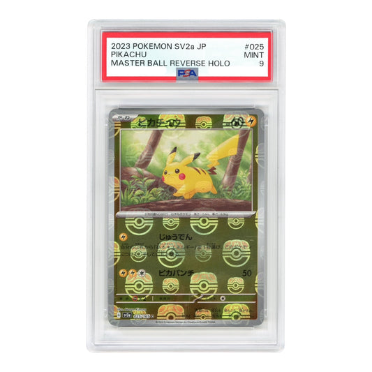 Pikachu 2023 Pokemon Japanese 151 Sv2a Master Ball Reverse Holo #025 PSA 9