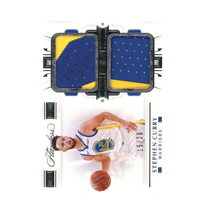 Stephen Curry 2020-21 Flawless Game-Worn/Used Dual Patch 15/20 #DP-SCY