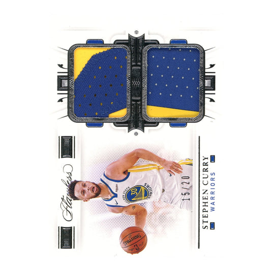 Stephen Curry 2020-21 Flawless Game-Worn/Used Dual Patch 15/20 #DP-SCY