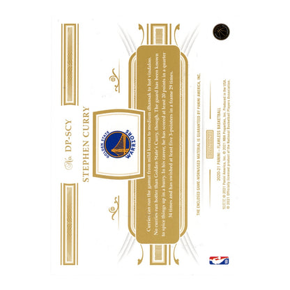 Stephen Curry 2020-21 Flawless Game-Worn/Used Dual Patch 15/20 #DP-SCY