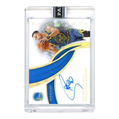 Stephen Curry 2018-19 Immaculate Collection Milestones Auto Black Box 1 of 1 #IML-SC2