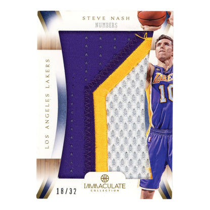 Steve Nash 2012-13 Immaculate Collection Game-Worn Jumbo Patch 18/32 #IP-SN