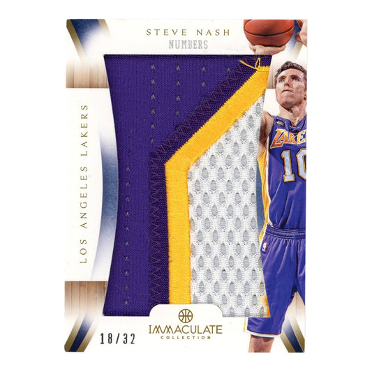 Steve Nash 2012-13 Immaculate Collection Game-Worn Jumbo Patch 18/32 #IP-SN