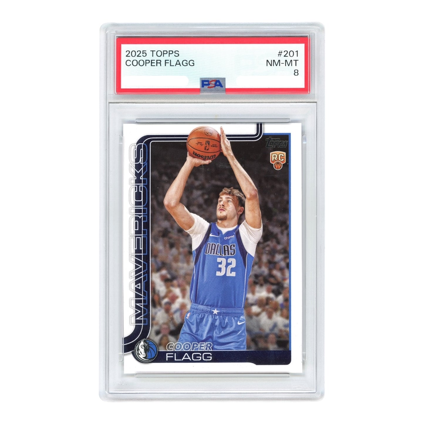 Cooper Flagg 2025 Topps Rookie RC #201 PSA 8