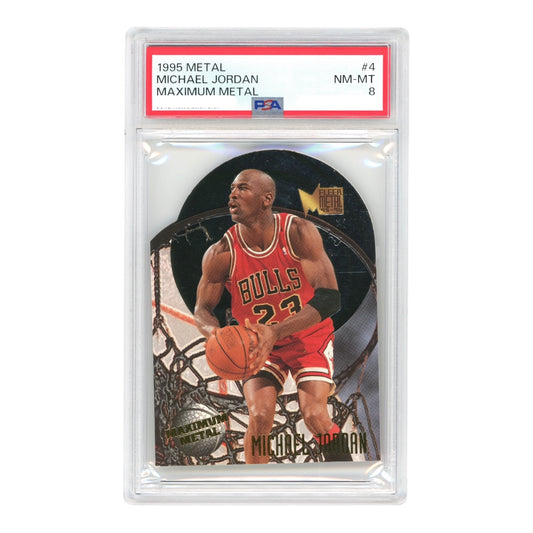 Michael Jordan 1995 Fleer Metal Maximum Metal #4 PSA 8