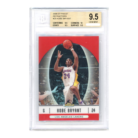 Kobe Bryant 2006-07 Topps Finest Refractors #25 BGS 9.5