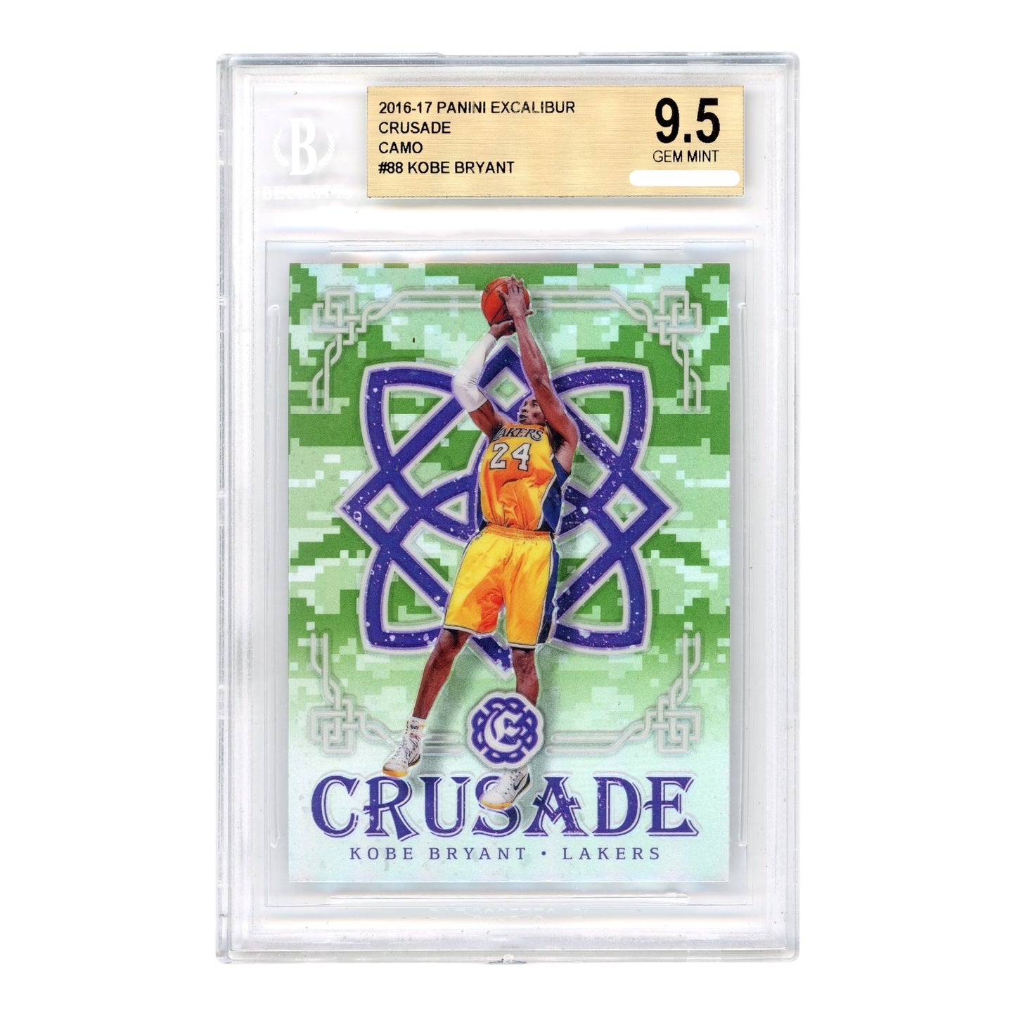 Kobe Bryant 2016-17 Excalibur Camo #88 BGS 9.5