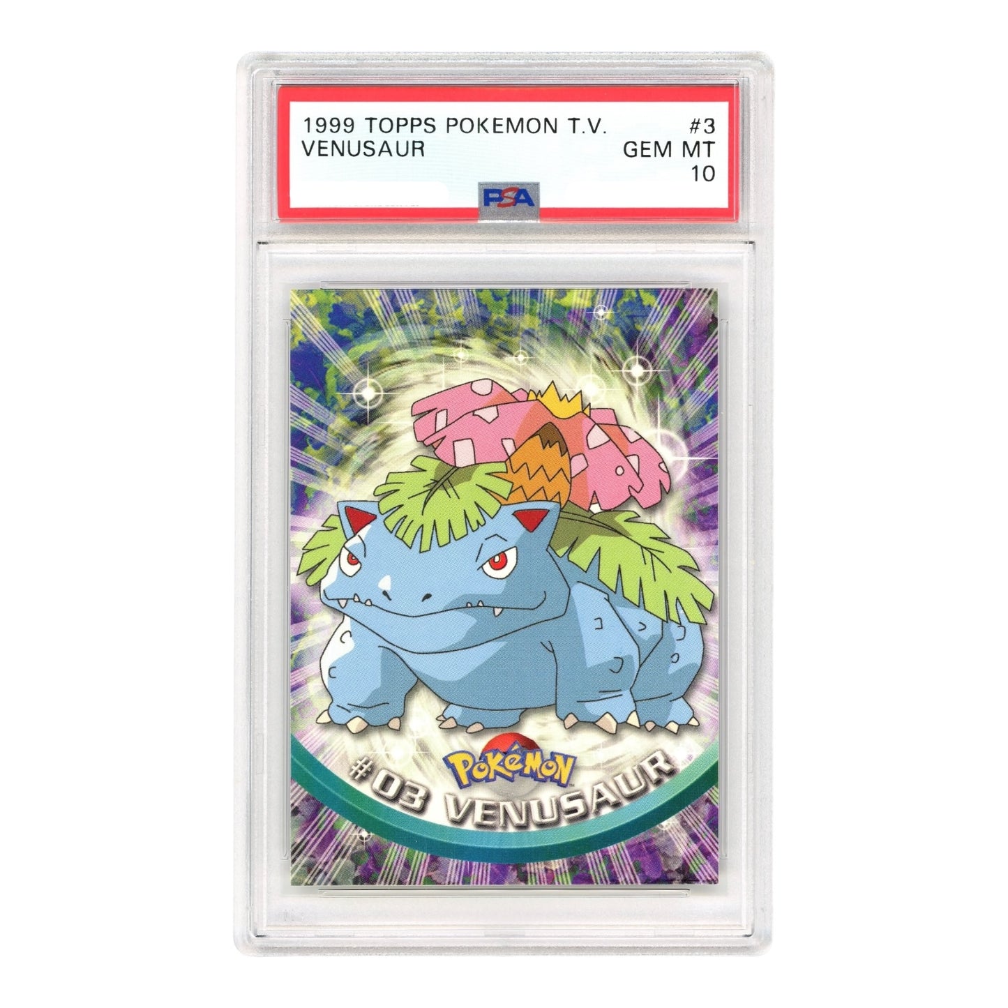 Set Of 3 Charizard/Venusaur/Blastoise 1999 Topps Pokemon T.V. 3/6/9 PSA 10