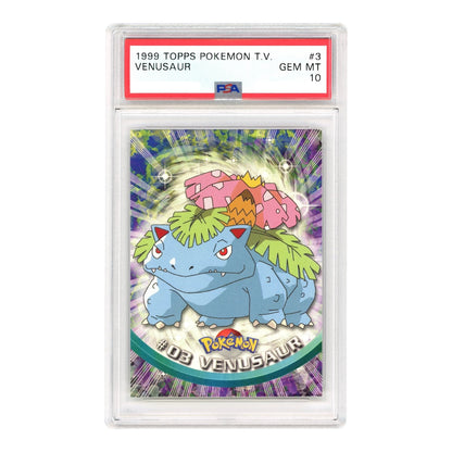 Set Of 3 Charizard/Venusaur/Blastoise 1999 Topps Pokemon T.V. 3/6/9 PSA 10