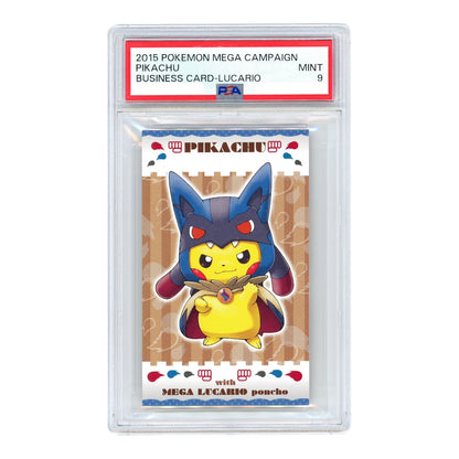 Set Of 3 Pikachu 2015 Pokemon Japanese Mega Campaign Business Card PSA 9