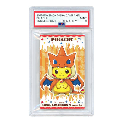 Set Of 2 Pikachu 2015 Pokemon Japanese Mega Campaign Business Card Charizard Y PSA 9