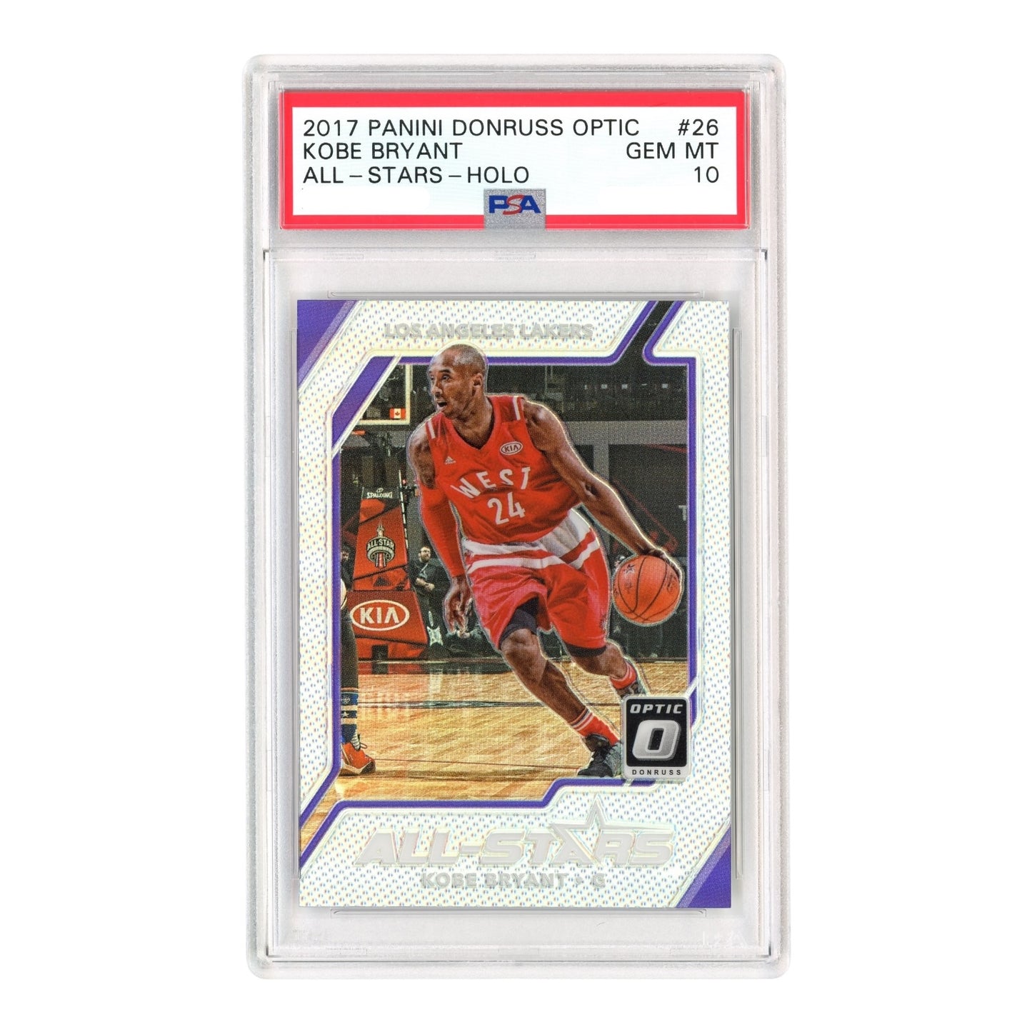 Kobe Bryant 2017 Donruss Optic All Stars Silver Holo #26 PSA 10