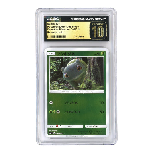 Bulbasaur 2019 Pokemon Japanese Detective Pikachu Reverse Holo Smp2 #002 CGC Pristine 10