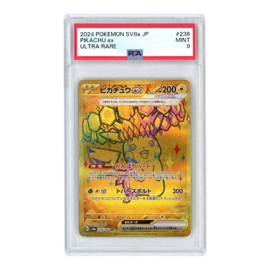 Pikachu ex 2024 Pokemon Sv8a #236 UR PSA 9