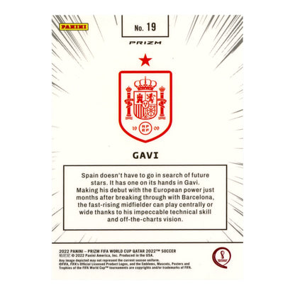 Gavi 2022 Prizm FIFA World Cup Qatar Manga Rookie RC #19