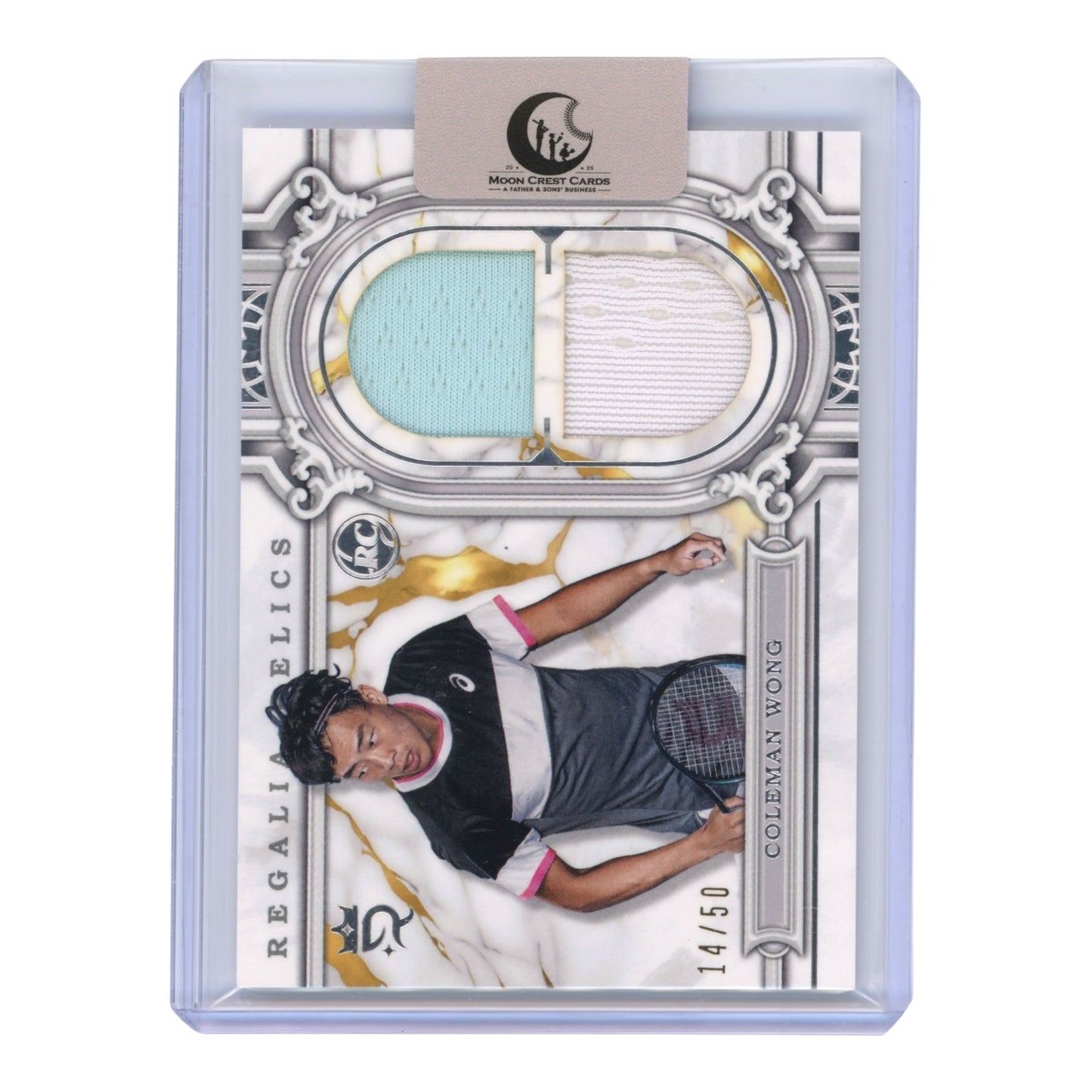 Coleman Wong 2024 Topps Royalty Collection Tennis Patch Relic 14/50 Rookie RC #RER-CW