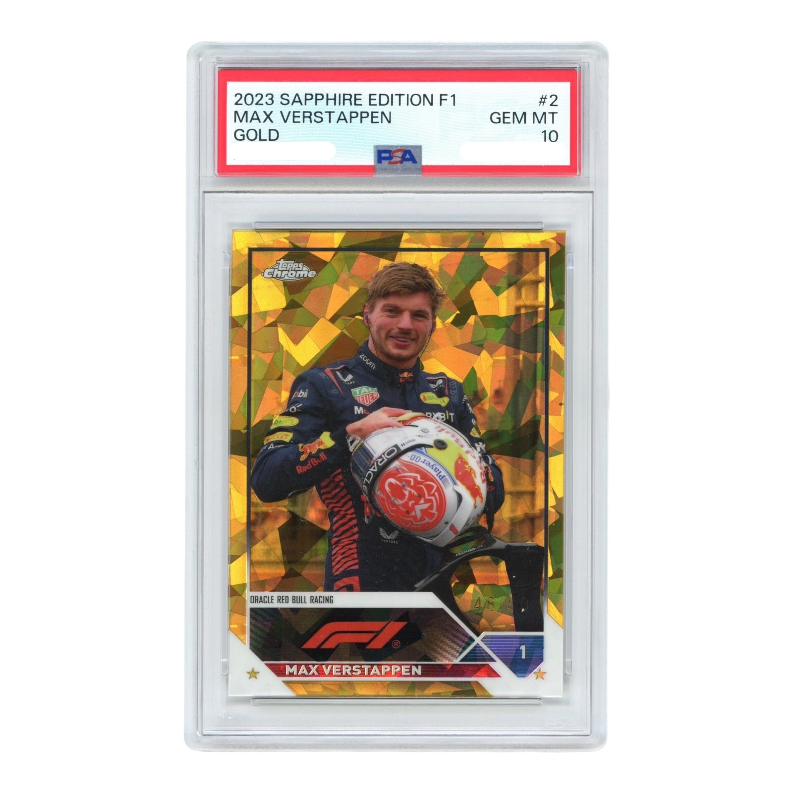 Max Verstappen 2023 Topps Chrome Sapphire Edition Formula 1 F1