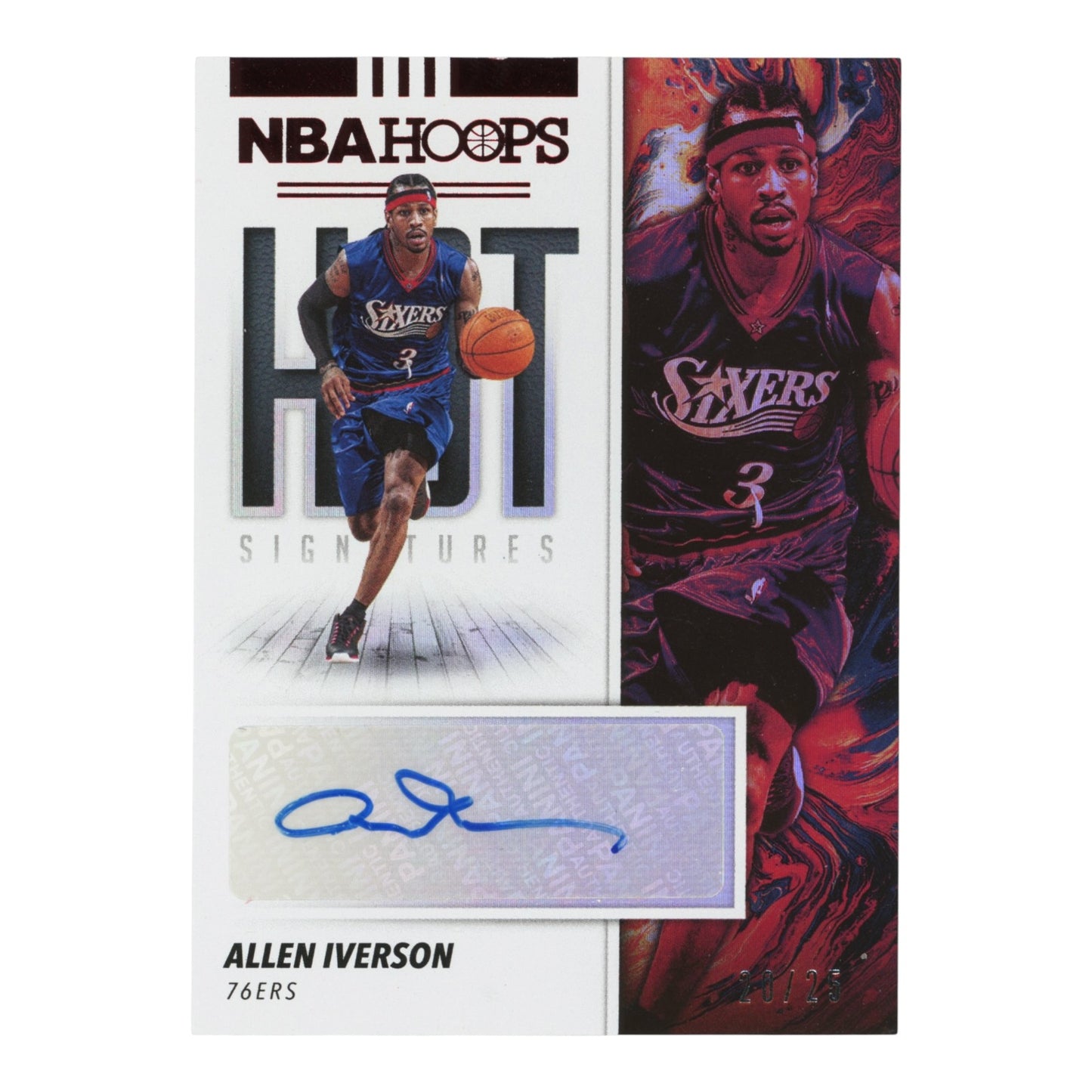Allen Iverson 2019-20 Hopps Hot Signatures Auto 20/25 #HS-AIV