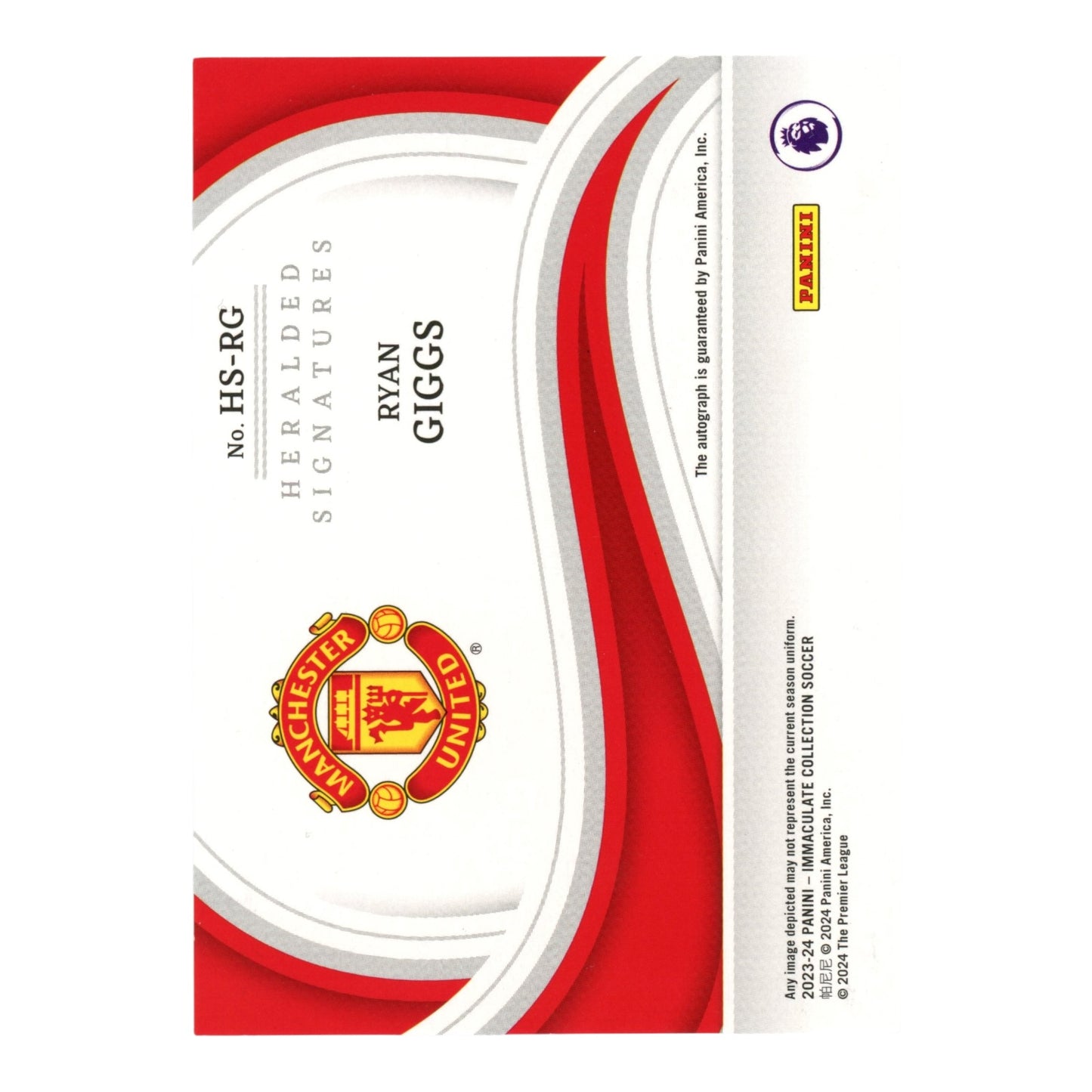Ryan Giggs 2023-24 Immaculate Heralded Signatures Auto 13/25 #HS-RG